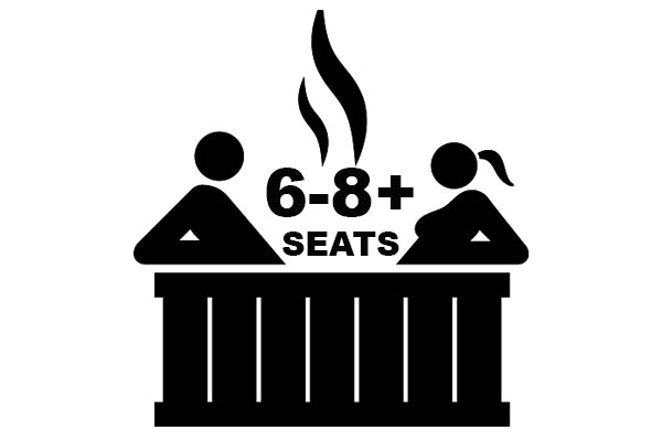 6-8+ Seats